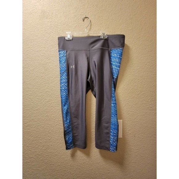 Under Armour Blue And Gray Cropped Leggings - Picture 1 of 4